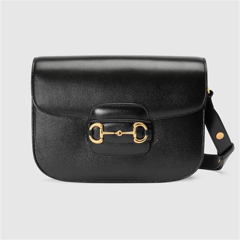 sac à épaule gucci 1955 détail mors|Sac 1955 noir à mors Gucci en coloris Noir .